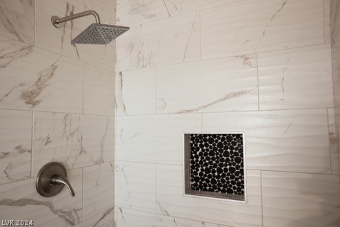 details with tiled shower