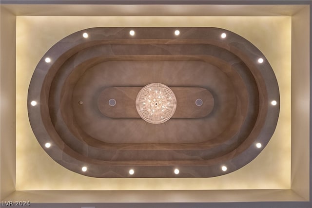 details featuring a tray ceiling