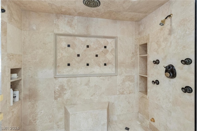 details featuring a tile shower