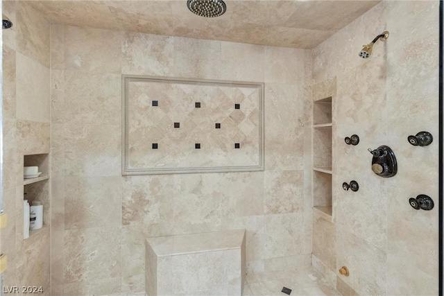 2785 S Monte Cristo Way, Las Vegas, NV 89117 - bathroom with a tile shower and built in shelves