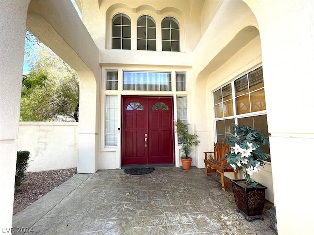 view of doorway to property