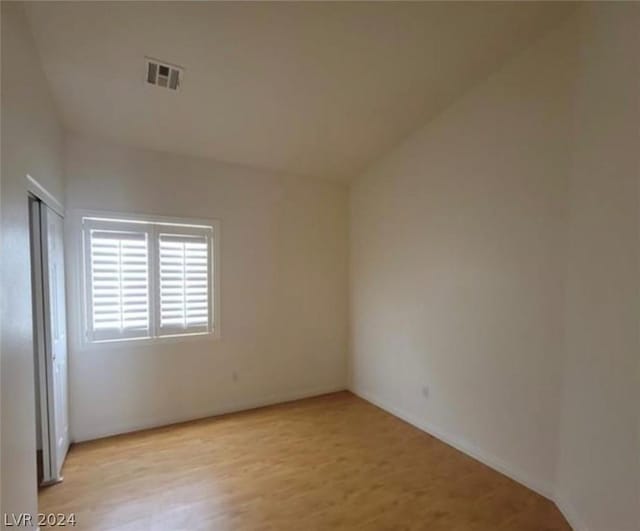 empty room featuring light hardwood / wood-style floors