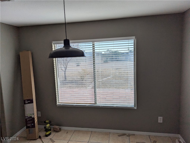 view of tiled dining area