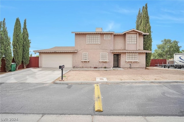 front facade featuring a garage