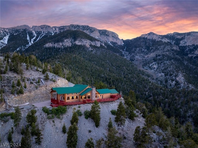 4910 Cougar Ridge Trl, Mount Charleston, NV 89124 - mountain view with a forest