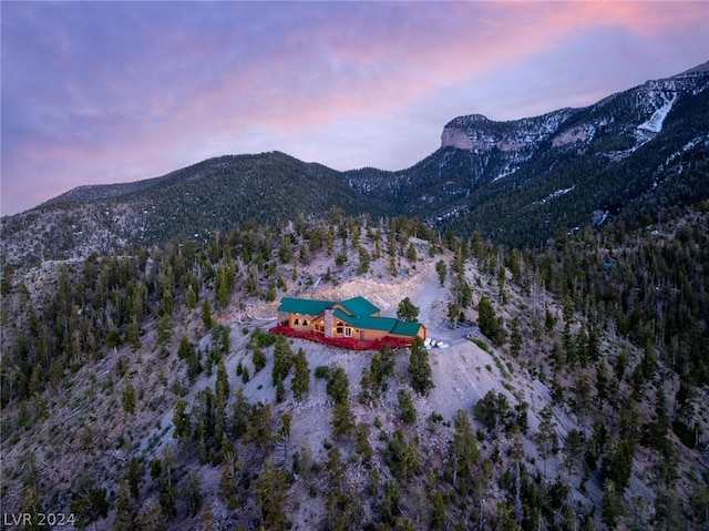 4910 Cougar Ridge Trl, Mount Charleston, NV 89124 - aerial overview of property's location with a mountainous background