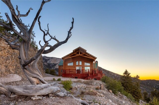 4910 Cougar Ridge Trl, Mount Charleston, NV 89124 - exterior space featuring a mountain view