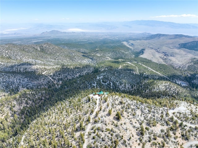 aerial view featuring a mountain view