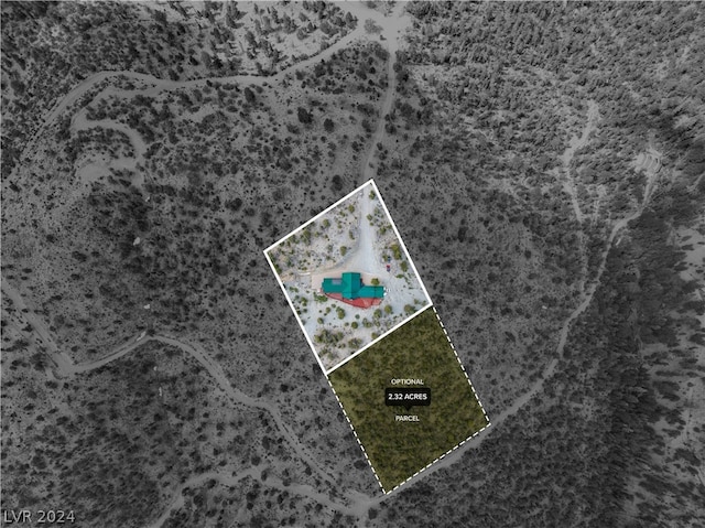 4910 Cougar Ridge Trl, Mount Charleston, NV 89124 - map / location with property parcel outlined