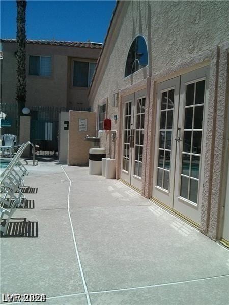 view of patio / terrace featuring french doors