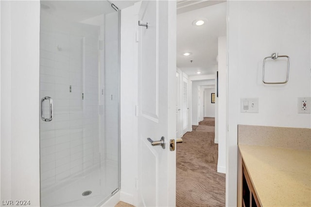 29 Montelago Blvd Unit 201, Henderson, NV 89011 - bathroom with a shower with door and vanity