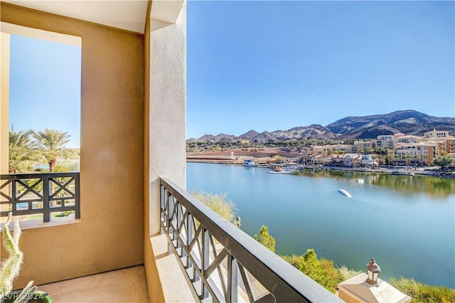 29 Montelago Blvd Unit 201, Henderson, NV 89011 - balcony with a water and mountain view