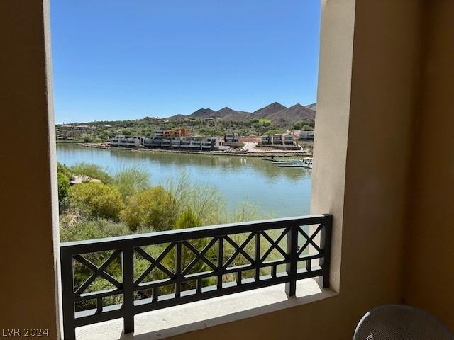 29 Montelago Blvd Unit 201, Henderson, NV 89011 - balcony featuring a water and mountain view