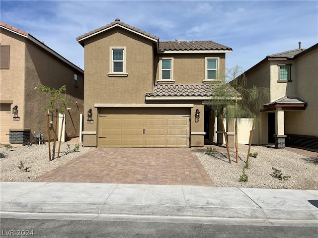 view of front of home featuring a garage