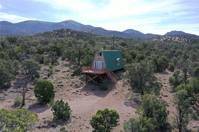 exterior space with a mountain view