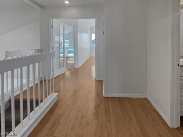 hall featuring light hardwood / wood-style floors