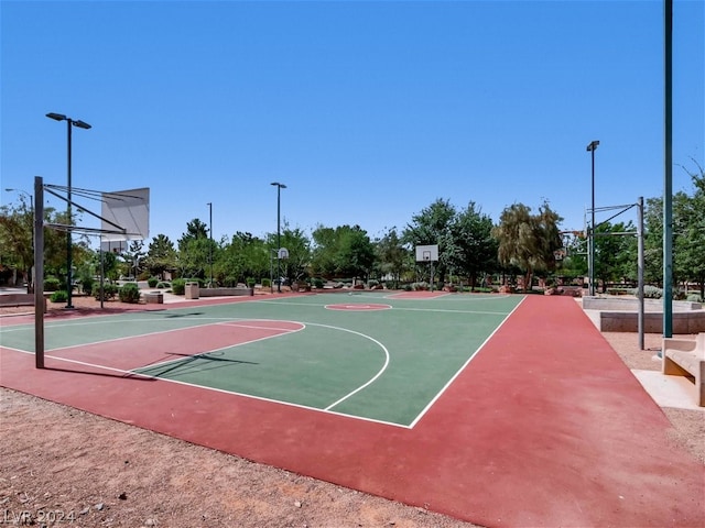 view of sport court featuring community basketball court