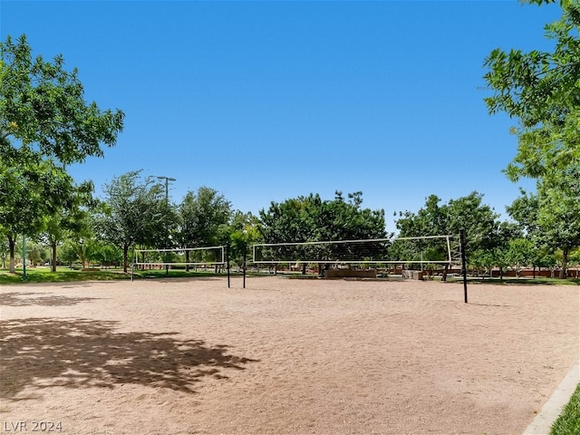 view of property's community with volleyball court