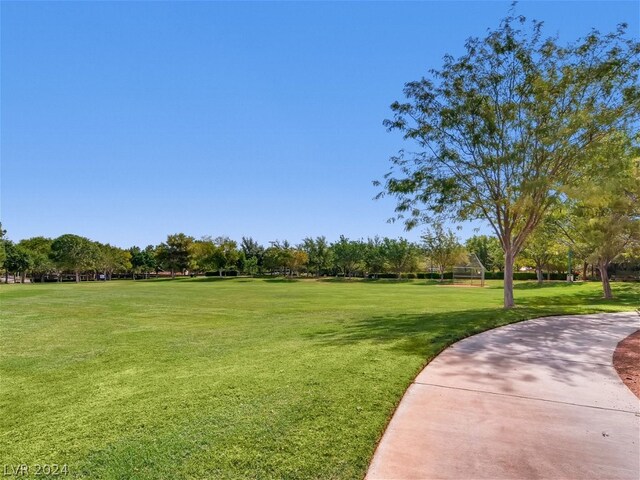 surrounding community featuring a lawn