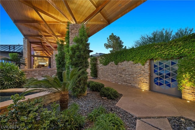 view of yard featuring a patio