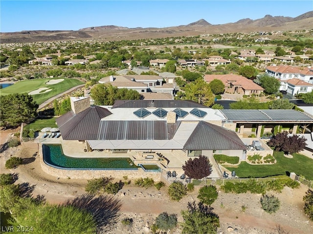 bird's eye view featuring a mountain view