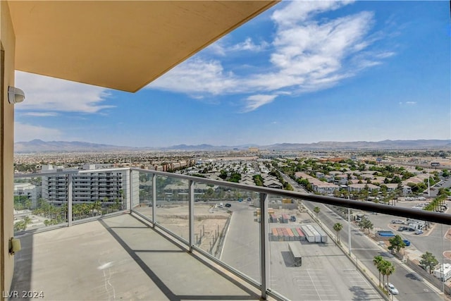 balcony with a mountain view