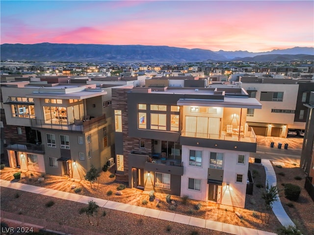 exterior space with a mountain view