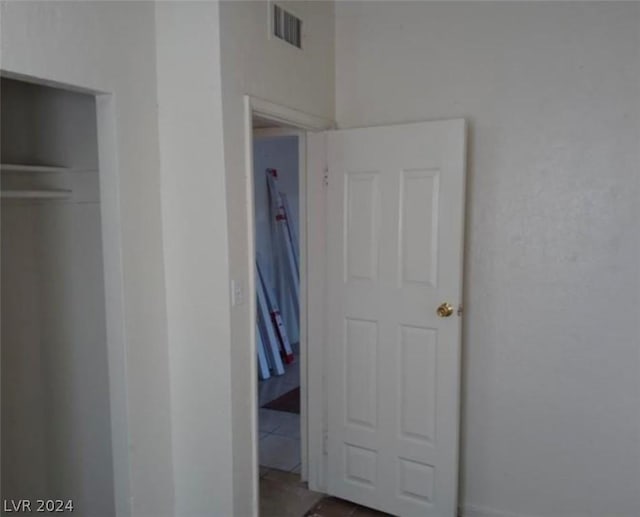 unfurnished bedroom featuring a closet