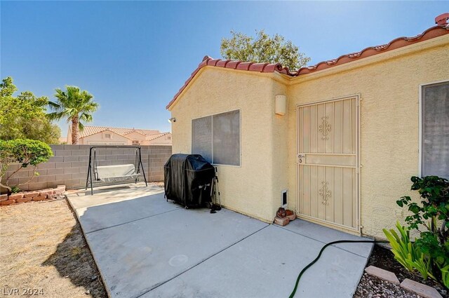 view of patio featuring area for grilling