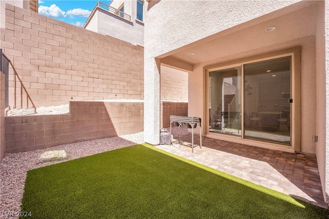 view of yard featuring a patio area