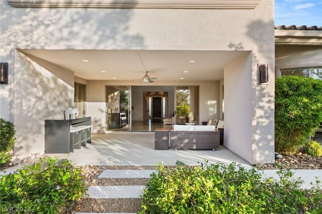 view of patio / terrace featuring an outdoor living space