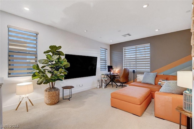 view of carpeted living room