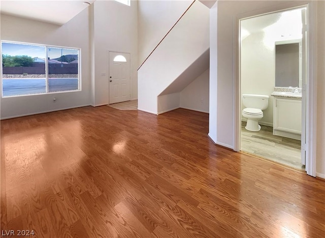 foyer featuring hardwood / wood-style flooring