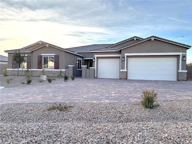 ranch-style house with a garage