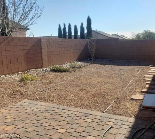 view of yard with a patio area