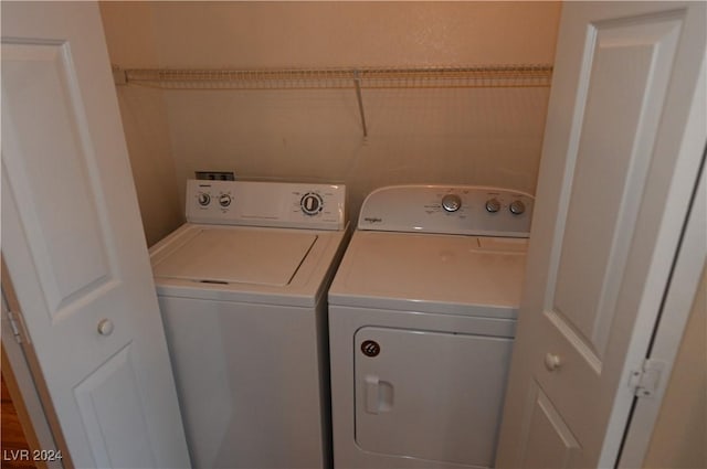 laundry area featuring independent washer and dryer