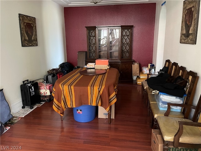 dining room with hardwood / wood-style floors