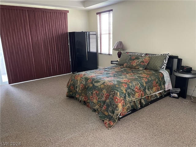 bedroom with carpet