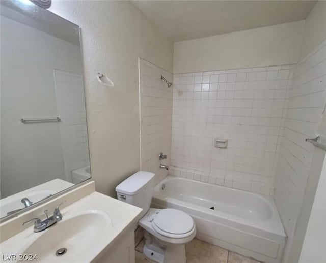 4300 N Lamont St Unit 232, Las Vegas, NV 89115 - full bathroom with toilet, vanity, tile patterned flooring, and tiled shower / bath