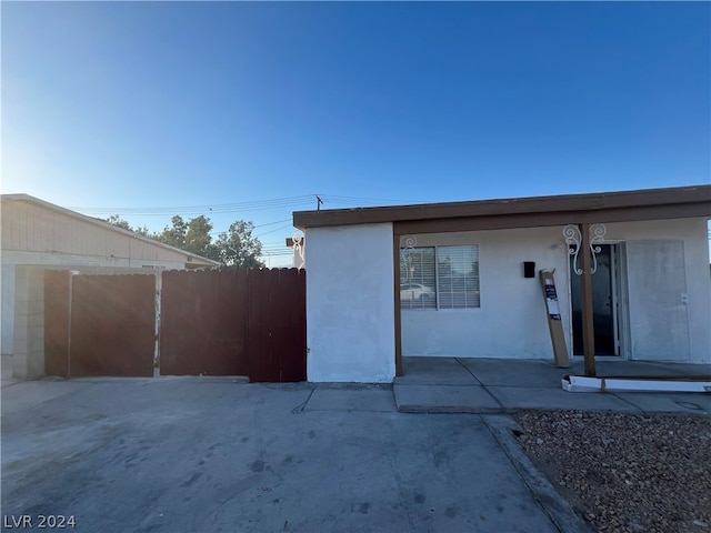 rear view of house with a patio area