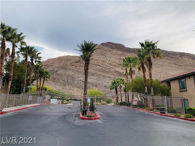 view of street featuring a mountain view