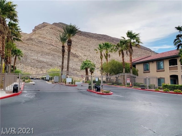 view of street featuring a mountain view