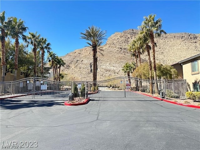 view of street featuring a mountain view