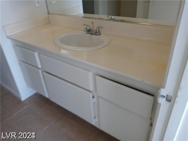 bathroom featuring vanity and tile patterned floors