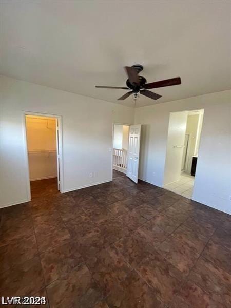 empty room with ceiling fan