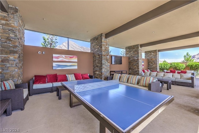 view of patio / terrace with an outdoor living space