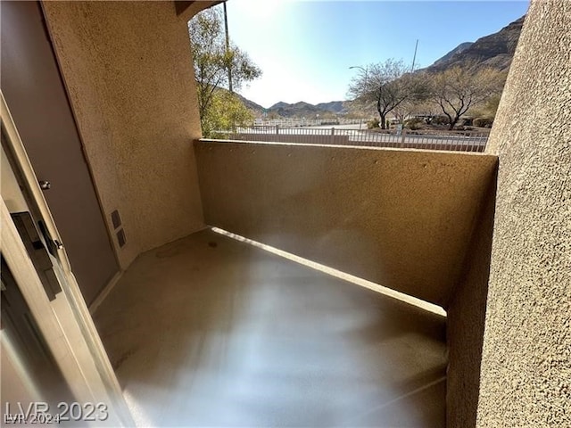 balcony with a mountain view