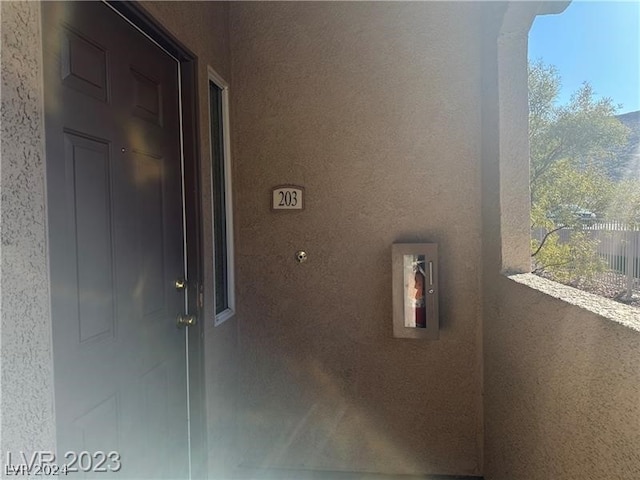 view of doorway to property