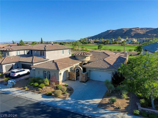 exterior space with a mountain view