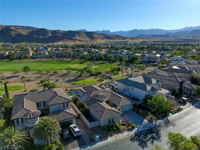 aerial view featuring a mountain view